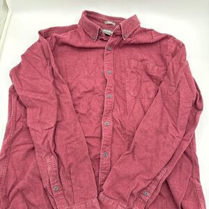 Eddie-bauer Men's Red and Burgundy Shirt